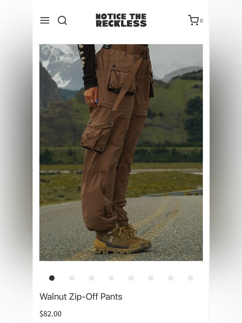 Notice the Reckless Brown Hiking Pants NWT Small